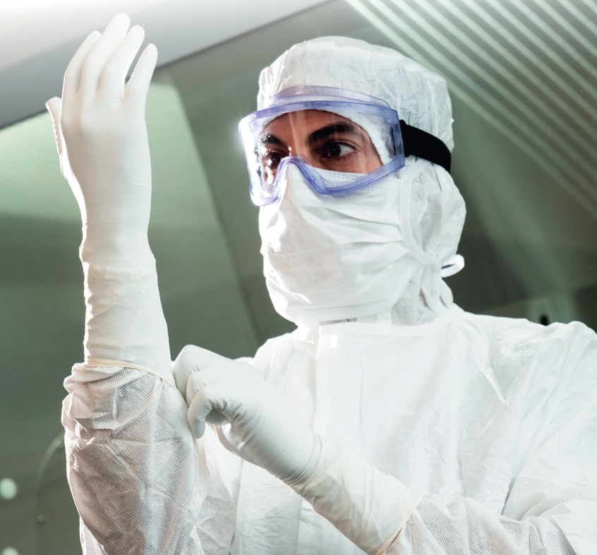 CLN3231 Halyard® PureZero® HG3 White SGX® Cleanroom Nitrile Gloves, Smooth 